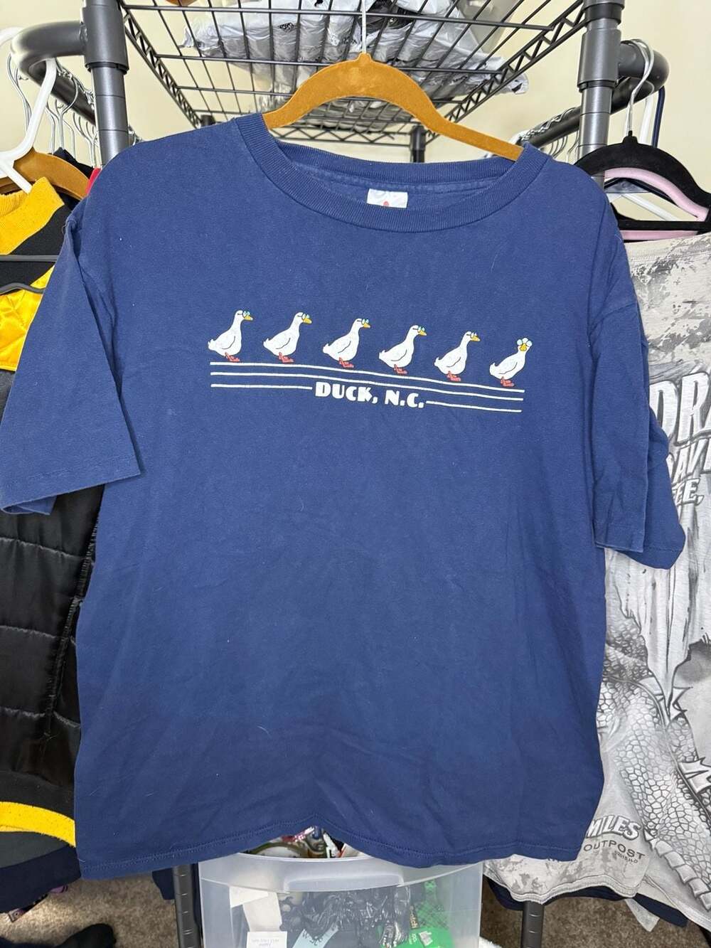 Vintage DUCK family t shirt Large HUMOR Cotton Funny